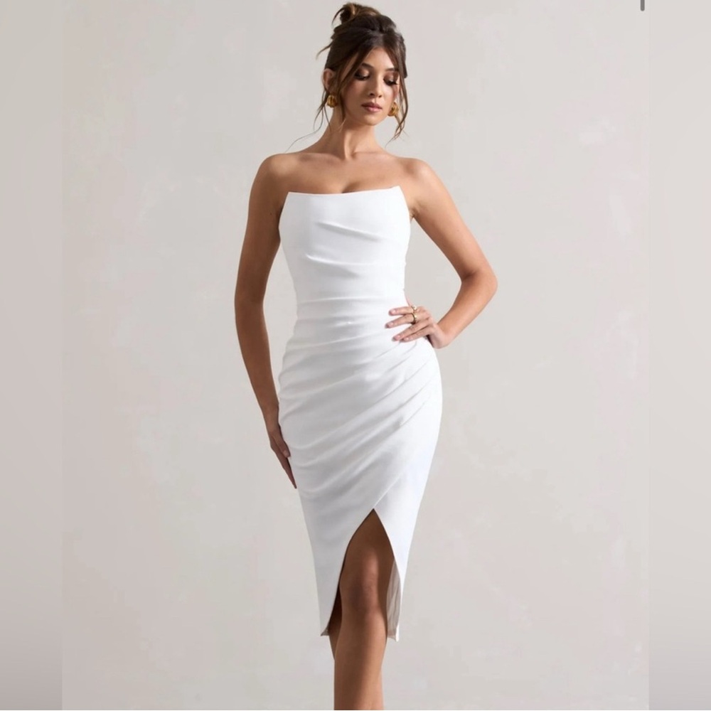 Club L London Soulmates White Bandeau Dress